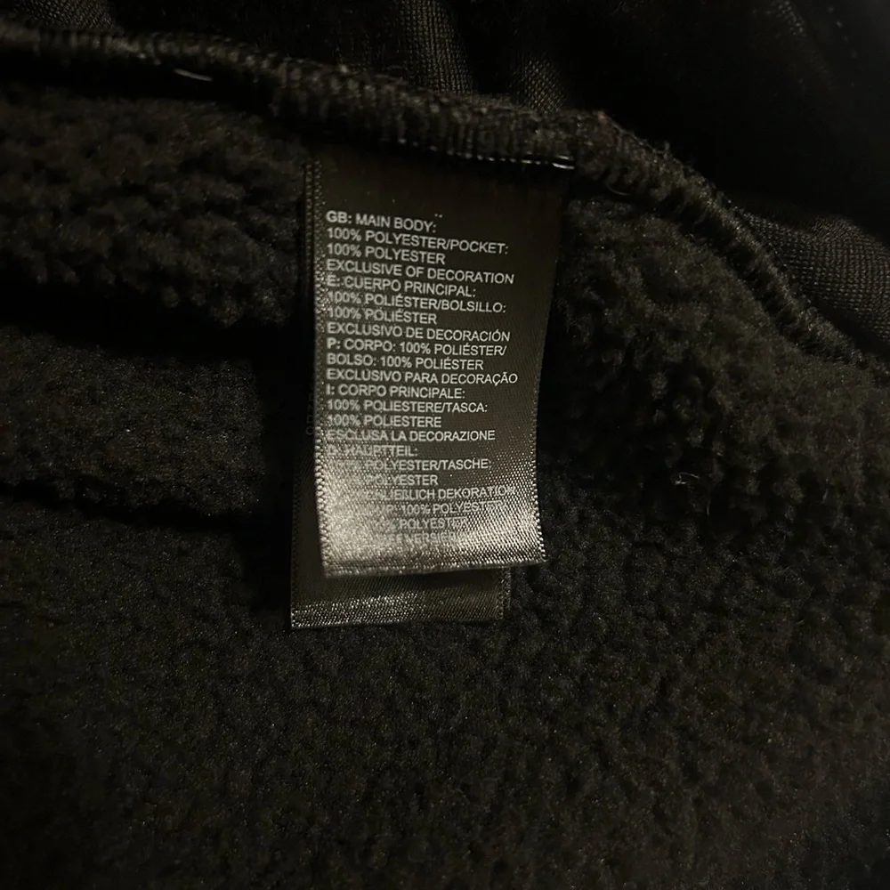 Mens North Face  Black Zip‎ Up Sherpa Jacket Size XXLT